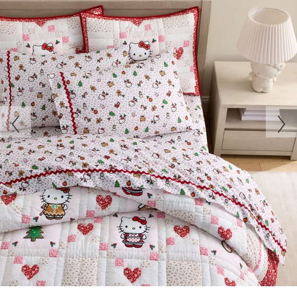 Pottery barn hello kitty sheet set ORGANIC-TWIN NEW - Picture 1 of 6